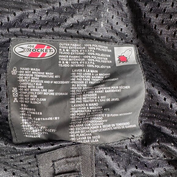 Joe Rocket Protective Padded Motorcycle Jacket Mens Size XL Large Black Gray - Picture 8 of 10